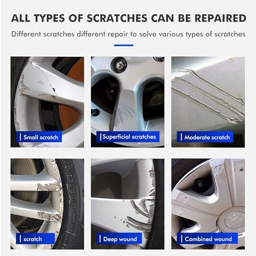Titanium Gray Rim Touch Up Paint, Rim Repair Kit Curb Rash - color: Titanium Gray
