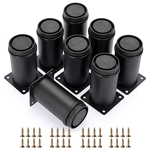 OwnMy 8PCS 4 Inch Stainless Steel Furniture Legs Adjustable Cabinet Legs - size: 4 Inch