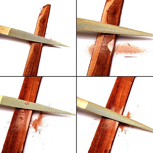 Golden 6/8/10 Inch Wood Rasp File Set (3-Pack) | Golden Brand Double-Cut Teeth for Shaping Soft Metal & Plastic, Includes Storage Bags - size: 6-8-10 inch Golden Wood rasp