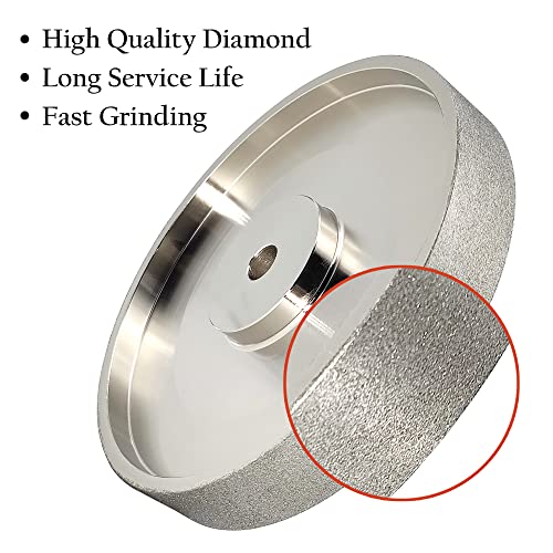 CBN Grinding Wheel 6 Inch 180 Grit, 1/2" Arbor, for Bench Grinders - size: 180 Grit