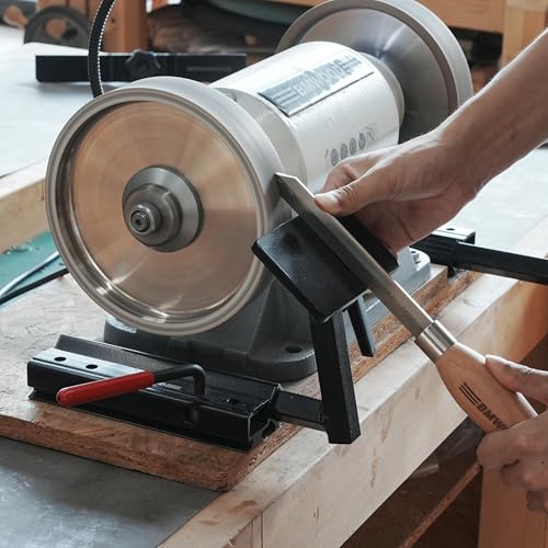 BG-GJ Set Complete Grinding Jig System for Wood Chisels, Grind Sharpening System for 8 Inch Grinders to Sharpen Lathe Turning Tools, Chisels, Skews, Bowl Spindle Gouges. - color: Bg-gj