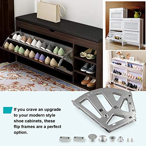3 Layers Shoes Drawer Cabinet Hinges, Silver, 1 Pair - color: Silver, size: 3 Layers