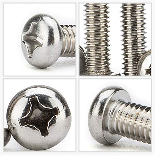 480Pcs #2-56#4-40#6-32 UNC Stainless Steel Phillips Pan Head Machine Screws Nuts Assortment Kit - size: #2-56,#4-40,#6-32