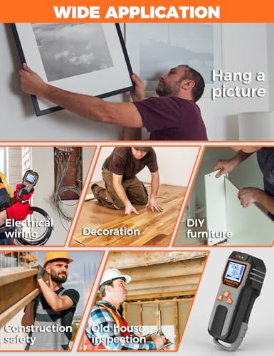 6-in-1 POROMETISTO Stud Finder Wall Scanner DSF01