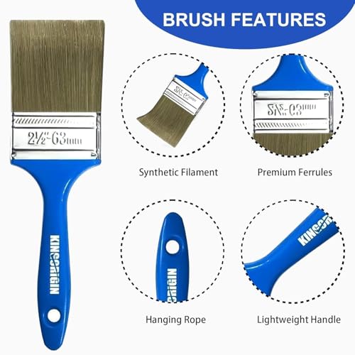 King Origin Paint Brush Set 30 Pack Paint Brushes 0.5" 1" 1.5" 2" 2.5" - color: 30 Pack, Multi-size