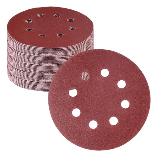 WORKPRO Sanding Discs Set, 5-Inch 8-Hole Hook and Loop, 50 Pack - style: 50PCS 5 Inch Assort Grit