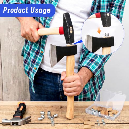 36 Pcs Hammer Handle Wedges Kit,Wood & Metal Wedges for Carpenter