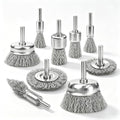 Wire Brush for Drill 9 Pcs Set with 1/4 Inch Shank for Rust - size: 9PCS