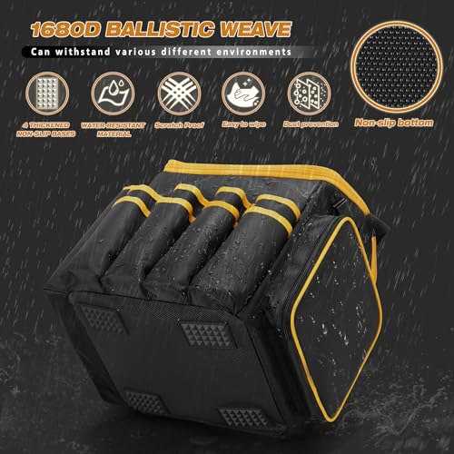 Marscamd Heavy Duty Tool Bag with a Detachable Divider & Multiple Pockets