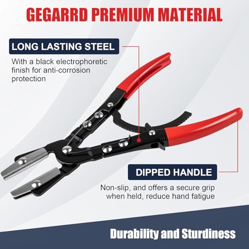 3PCS Ratchet Hose Pinch Off Pliers, Upgrade Hose Pinch Pliers Automotive, 8 in, 10", 12inch Locking Fuel Line for Radiator, Heater, Coolant, Fuel Pinch, Flexible Hose