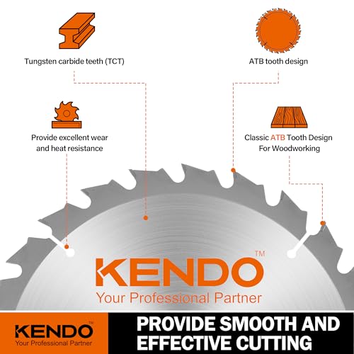 KENDO 10 Inch Circular Saw Blade Set, 2-Pack 40T 60T, 5/8 Arbor
