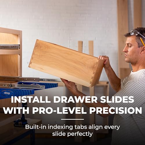 Kreg KHI-Slide Drawer Slide Jig - Drawer Slide Jig Kit - Drawer Slide Tool - for Cabinets, Drawers, Desks & More - Easily Install Drawer Slides - Set of 2 | Helps install hardware on cabinets and desks
