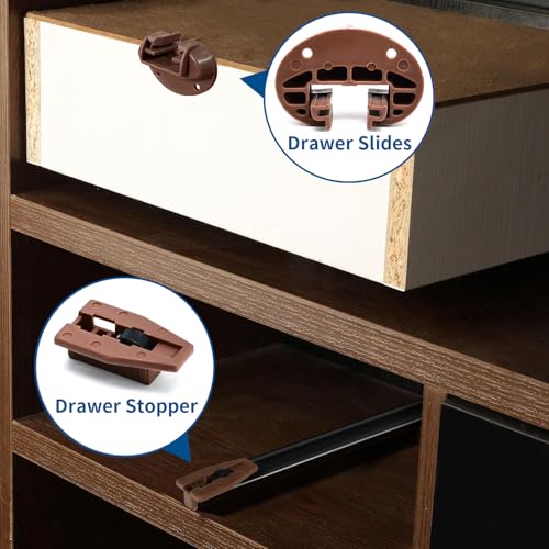 Surf Turtle 10 Pack Plastic Center Mount Drawer Track Guide Glides - style: 10 Pack