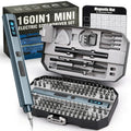 160 in 1 Mini Electric Screwdriver Set: Cordless Precision Power Tool Kit - color: Gray-160in1