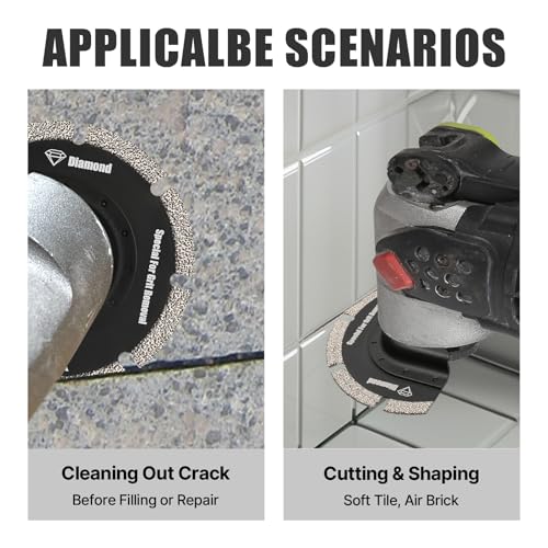 Diamond Oscillating Multi Tool Blade 5PCS, Grit Grout Removal