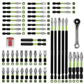 52PCS Impact Screwdriver bit Set-Resistant Magnetic Mixed, Includes Various Sizes and Lengths, Along with a Magnetizer, Extension Rod, and Wrench, to Meet Your Work Needs. - size: Mixed-52PCS (without Box)