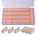 90PCS AVARBUVO Lever Wire Connectors, Mini Quick Connector Push-in, 1 in 1 Out Electrical Wire Inline Terminal for Splicing 24-12 AWG - size: 90PCS