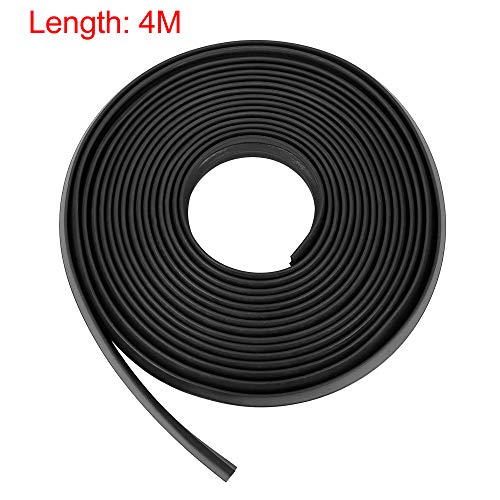 X AUTOHAUX 4m x 23mm Universal Car Z Shape Rubber Weather Waterproof Strip Seal Edge Protector