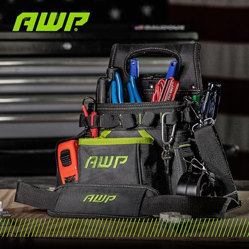 AWP Tool Pouch, Electrician Tool Pouch, Premium, Professional Multi-Pocket Organizer - size: 1 Pack, style: Portable Tool Box