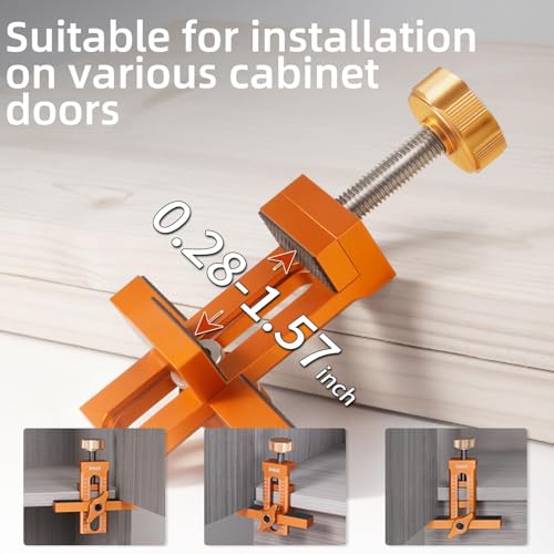 Imbot Cabinet Doors Aluminum Adjustable Positioner for Frameless Face Frame - style: Single-hole