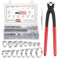 AKIHISA 300pcs 16 Sizes Single Ear Hose Clamps, 5.3-36.1mm Stainless Steel_304 Crimp Hose Clamps Cinch Rings Assortment Kit for Automotive, Pipe, Plumbing - size: 300Pcs (5.3-36.1mm)