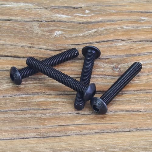 105 Pieces M3 x 20mm Button Head Socket Cap Screws, Thread Pitch 0.5mm, Sutemribor M3 Black Screws, 10.9 Grade Alloy Steel, Black Oxide Finish, Fully Threaded - size: M3 x 20mm, style: Button Head