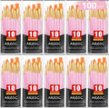 AROIC Painting Brushes Set, 10 Packs /100 Pieces, Nylon Brush Head - size: 100pcs-pink