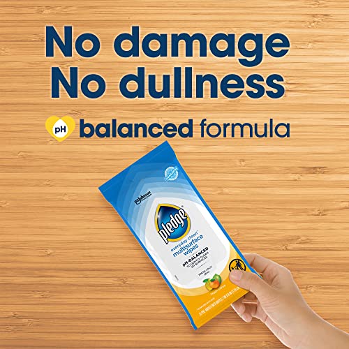 Pledge pH Balanced Multi Surface Cleaning Wipes, Fresh Citrus, 25 ct, 6 pk - size: 25 Count (Pack of 6)