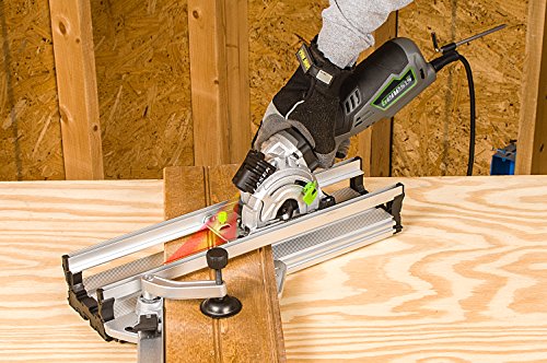 Genesis GPCS535CK 5.8 Amp 3 1/2” Control Grip Plunge Compact Circular Saw Kit with Laser, Miter Base, 3 Assorted Blades, Vacuum Adapter Hose, Rip Guide and Carrying Bag - style: Plunge Circular Saw 3-1/2"