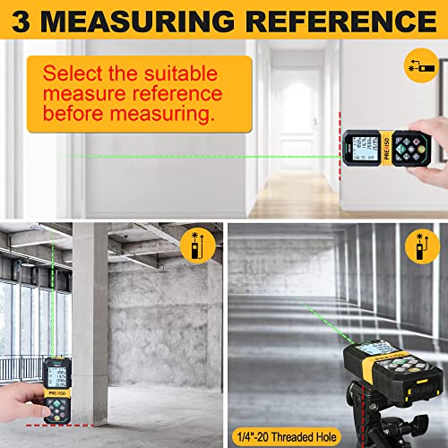 PREXISO Laser Measuring Tool Rechargeable, 265Ft Green Laser Distance Meter