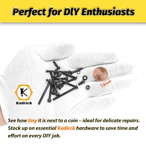 KADRICK 2240PCS M3 Screw Assortment,Hex Socket Button & Cap Head M3 Screws - size: M3 2240Pcs 4-35mm