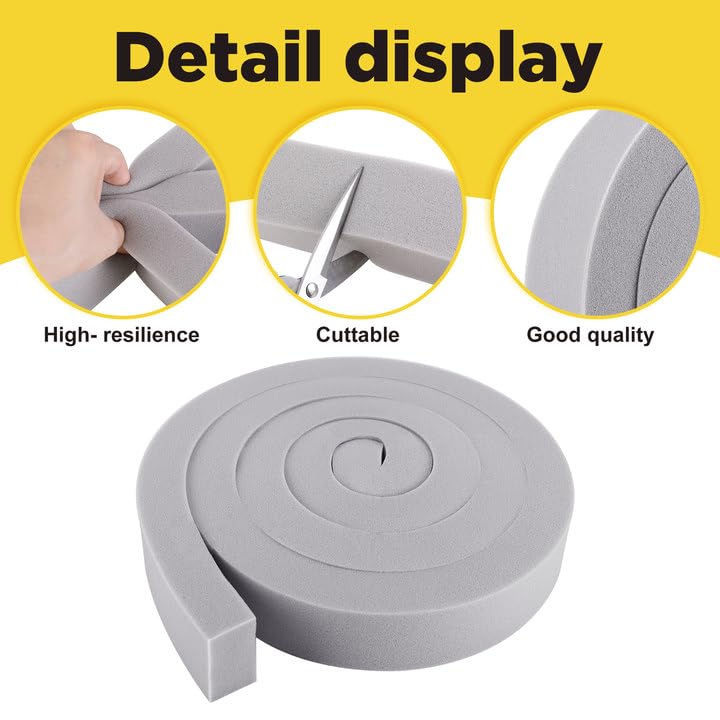moonoom 2 Pcs Foam Air Conditioner Weatherseal Tape-2''x1''x6.5ft Air Conditioner Foam Tape-Non-Adhesive Foam Seal Strip with Glue Point for Air Conditioner Door Window Seal