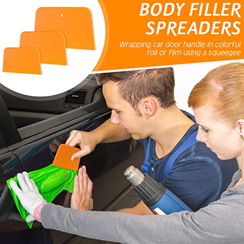 Frienda 6 Pcs Body Filler Spreaders Plastic Auto Putty,3 Sizes - size: 3 Sizes