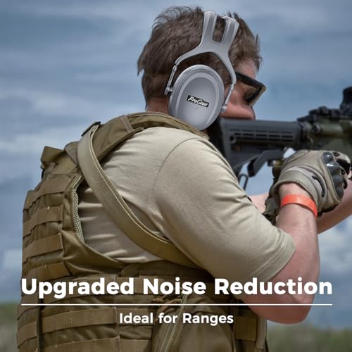 ProCase Extra Large SNR 37dB Noise Cancelling Headphones NRR 30dB Ear Muffs - color: Grey
