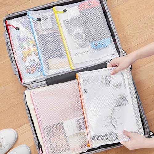 JARLINK A4 Mesh Zipper Pouch Bags, 72 Pcs Waterproof Zipper Pouch Bags - style: 72pcs