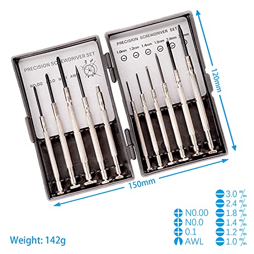 11PCS Mini Precision Screwdriver Set, XAQISHIRE Small Screwdriver Set for Repair Computer, Electronics, Toys, Watch - style: 11pcs