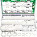 820PCS White Nylon Washers Assortment Kit, Nylon Flat Washers for Bolts, 9 Metric Sizes Rubber Washers for Screws -M2, M2.5, M3, M4, M5, M6, M8, M10, M12 - size: WHT M2-M12 (820PCS), style: Nylon Washer