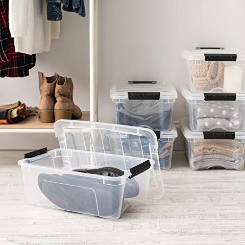 IRIS USA 4-Pack 13 Quart Storage Bins with Lids, Clear - color: Clear, size: 13 Qt, style: 4 Pack