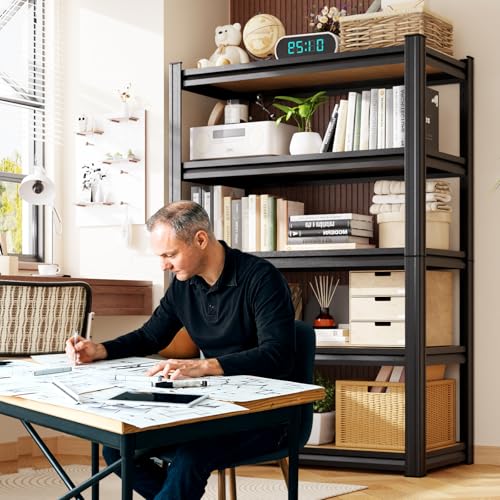 Garage Shelving,3 Tier Garage Storage Shelves,Adjustable Heavy Duty Metal Shelving Units and Storage Large Rack,Utility Steel Shelf For Shop Warehouse Industrial Pantry Basement Organizers 33"x35"x16" - size: MDF/35"Wx16"Dx33"H