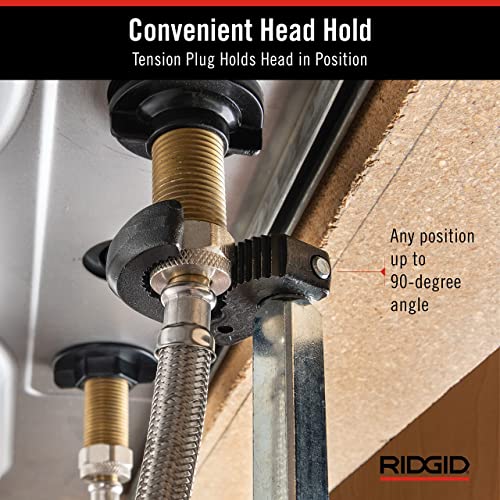 RIDGID 31175 Model 1017 Fold Over Basin Adjustable 10" To 17" Pipe Wrench, Silver, Made In The USA