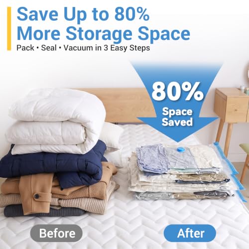 Fygrip 80% Space Saver Vacuum Storage Bags with Hand Pump, 20 Combo