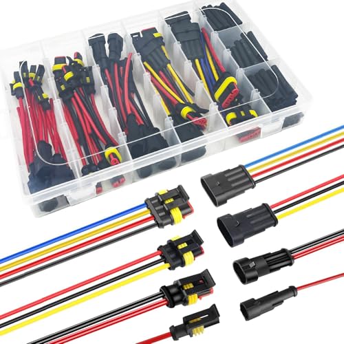 14 AWG 1/2/3/4 Wire Connector Waterproof Automotive Pin Connectors(20set) - size: 1-2-3-4pin/20set