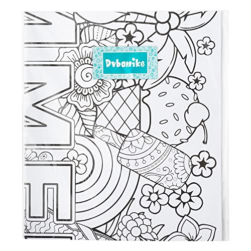 Dvbonike Jumbo Mandala Coloring Poster Giant Summer Color-in Paper Craft - style: Summer