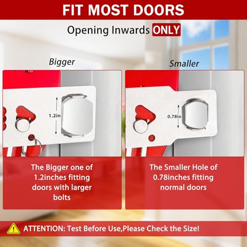 Portable Door Lock for Travel 2-in-1, Hotel Door Locks for Travelers Security, Door Lock Self-Defense Security Device for Home, Apartment, Hotel, Living Motel, School Dorm, House
