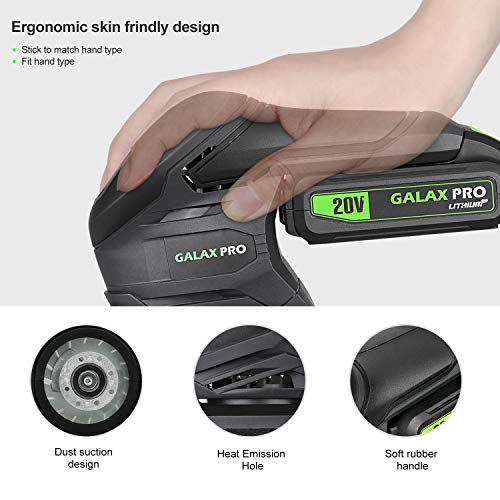 GALAX PRO 20V Cordless Detail Sander with 20 Pcs Sandpapers - style: Cordless Detail Sander