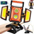 Tresda 4000LM LED Work Light Rechargeable with Clamp, 40W Magnetic Work Light Battery Powered with 5 Light Modes, 350° Rotation, Portable Job Site Lighting for Construction Site,Workshop,Car Repairing - style: Magnetic Clamp Stand