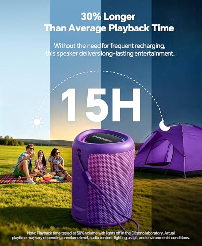 Portable Bluetooth Speaker Beach Essentials: IPX5 Waterproof for Outdoor - color: Gradient Purple