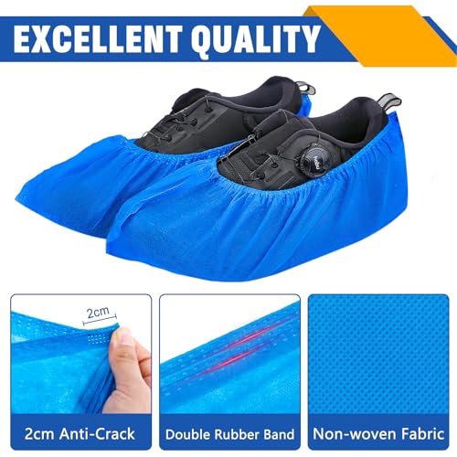 900 Pack(450 Pairs) Shoe Covers Disposable, Non-woven Fabric Shoes Covers - color: 900 Pack(450 Pairs)