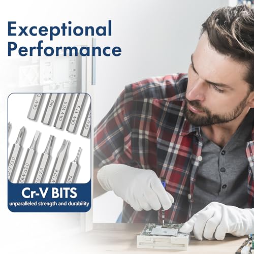 XOOL 82 in 1 Precision Screwdriver Set, Magnetic Electronics Repair Tool Kit with Flexible Shaft and Extension Rod, Compatible for PC, Laptop, iPhone, PS4, PS5, Xbox, Camera, Computer, Tablet - size: 82 in 1