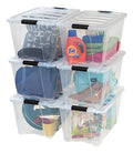 IRIS USA 6-Pack 54 Quart Storage Bins with Lids, Clear - color: Clear, size: 54 Qt, style: 6 Pack